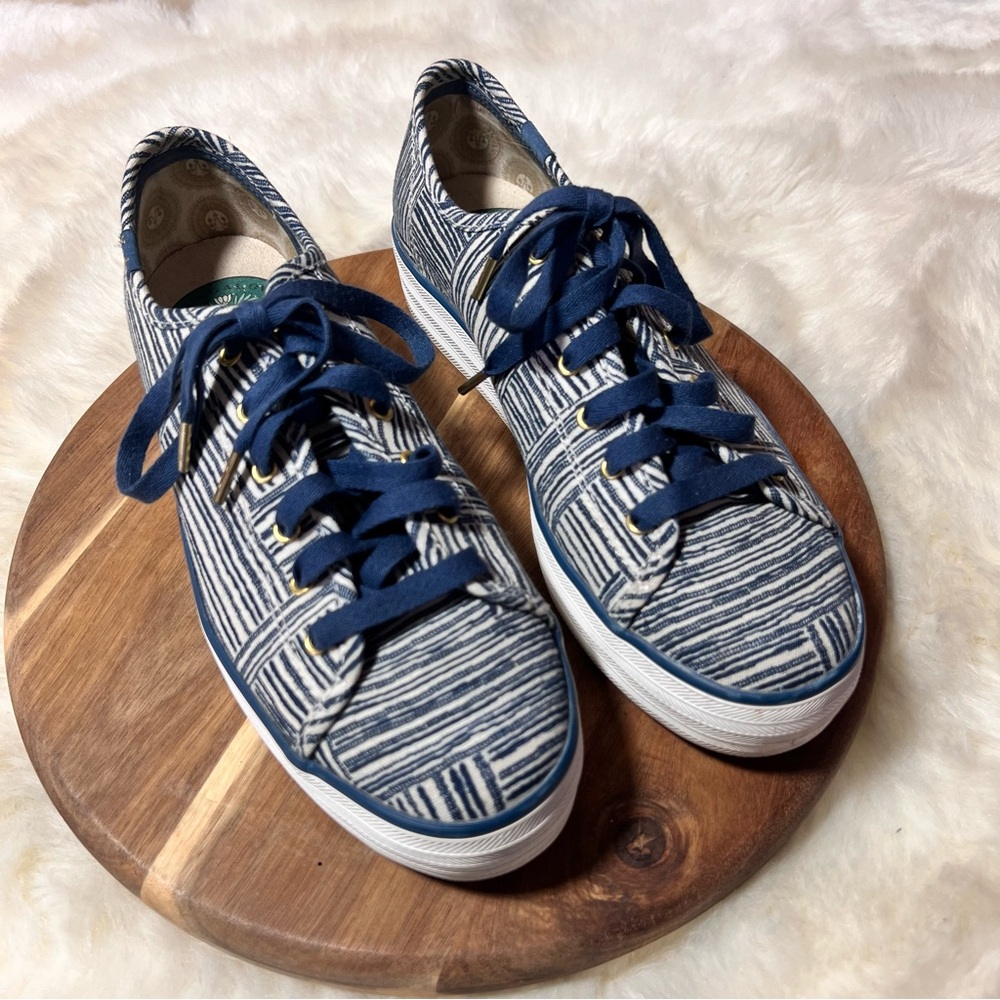 Keds x Jungalow Triple Kicked Quinn Sneakers with Blue Motif Size 8